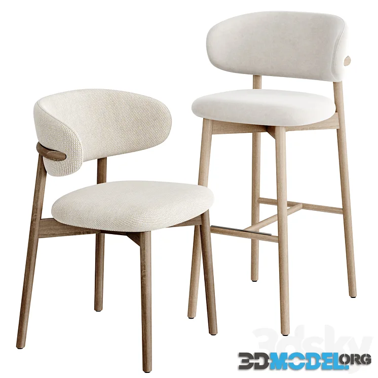 Oleandro stool & Chair by Calligaris