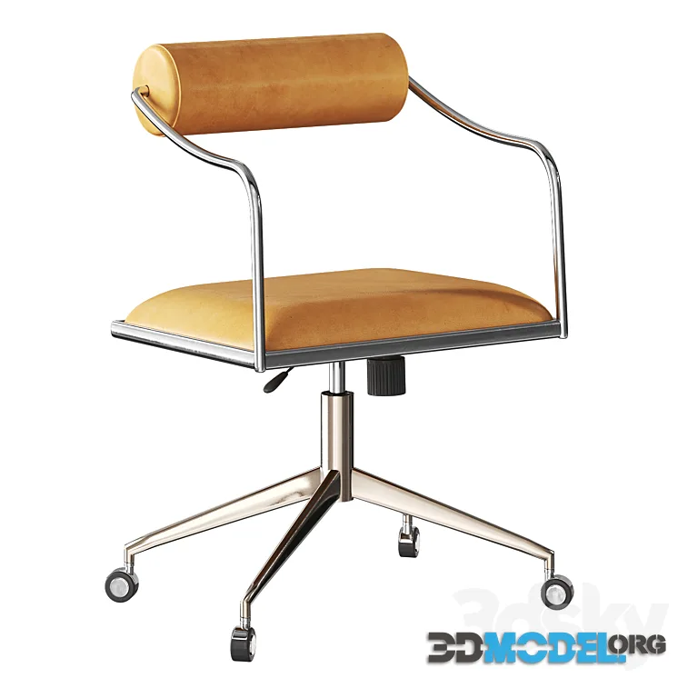 Orsen Saddle Leather Office Chair by Cb2