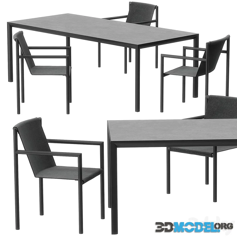 Plein air dining set by Roda