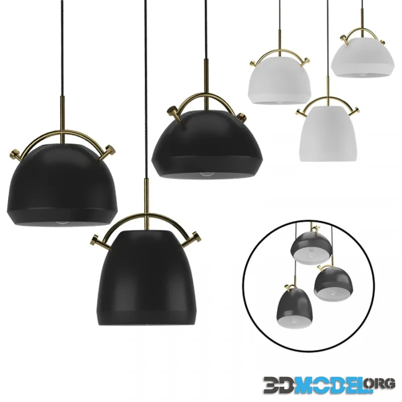 PULL pendant lamp (White chalk, Black)