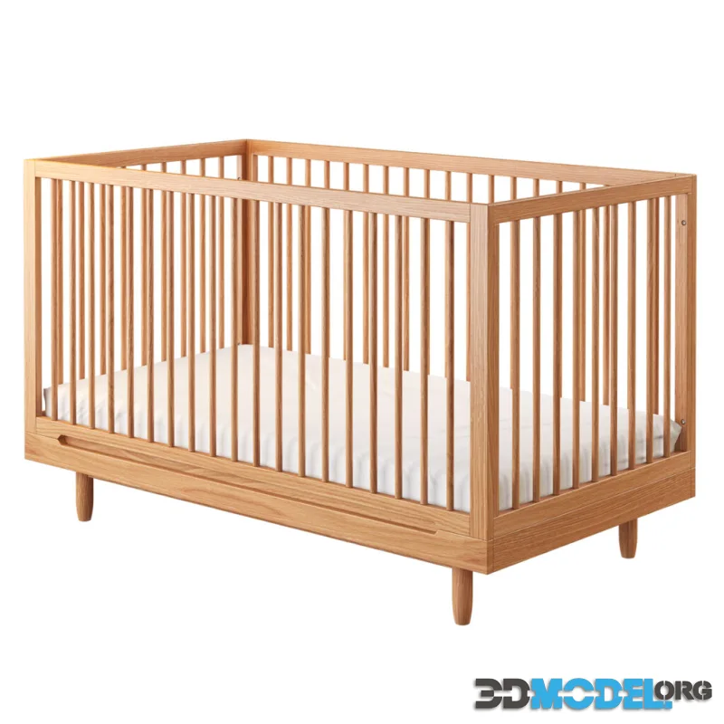 Pure Oak Wood Evolving Crib by Nobodinoz