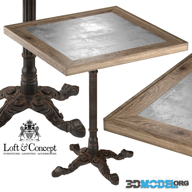 RESTAURANT TABLE SQUARE METAL SHEET