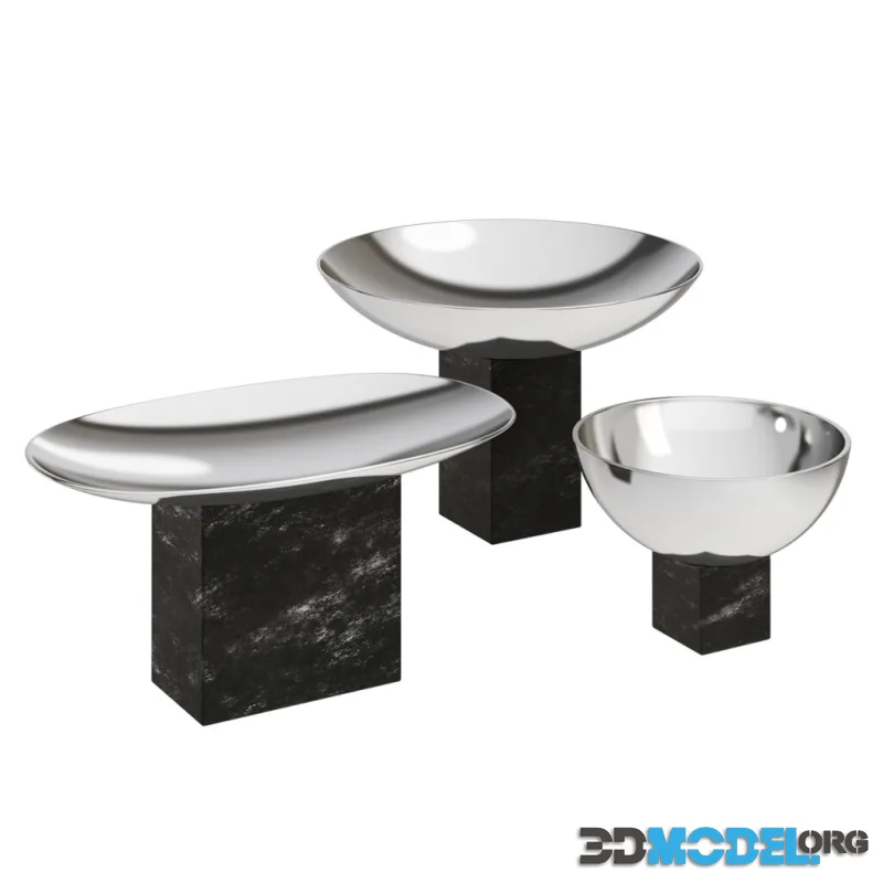 Sapoto Metal Serving Bowl by Gejst