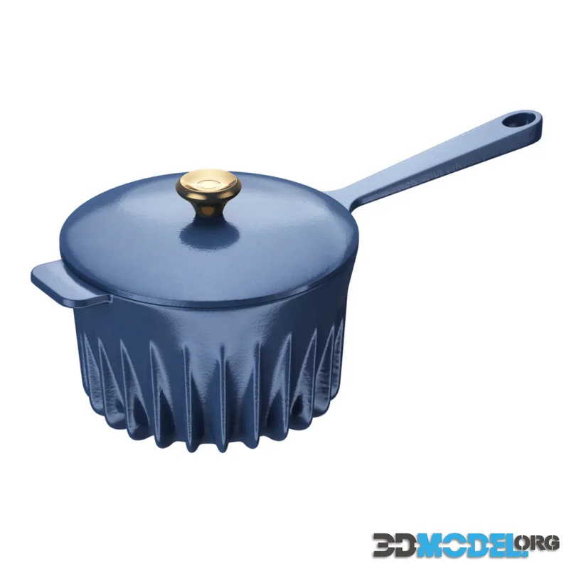 Saucepan With Lid Blue by Fireup