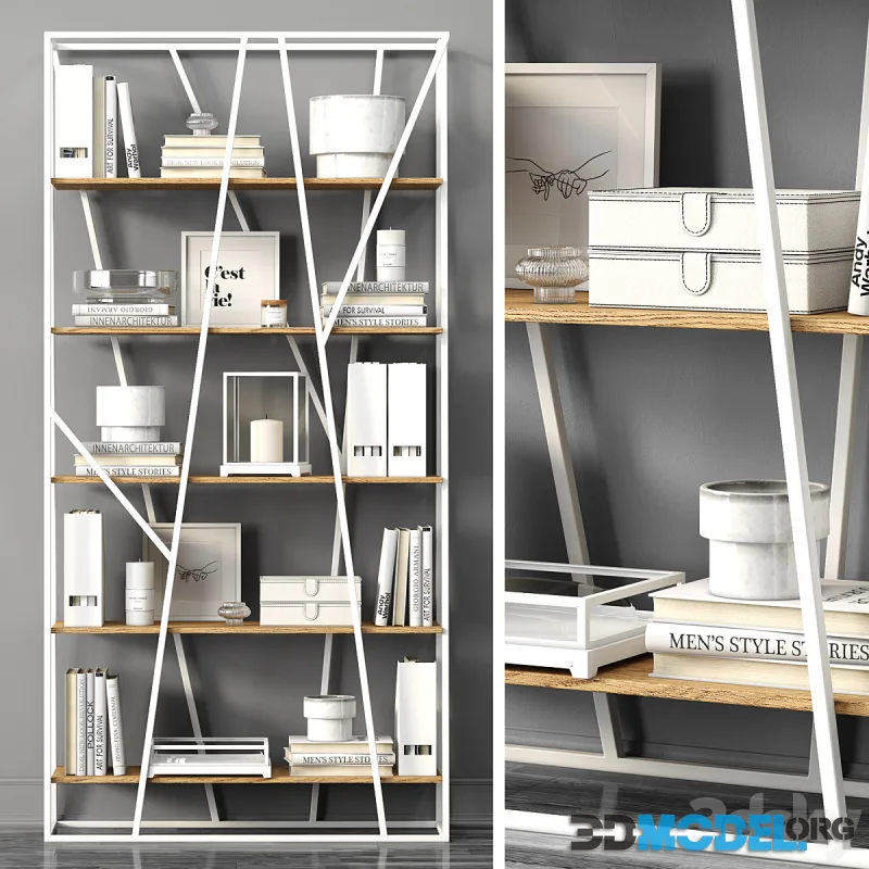 Shelving unit POWELL by Intelligent design with decor