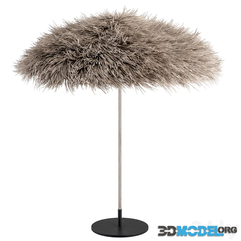 Thatch Umbrella With Palm Leaf 01
