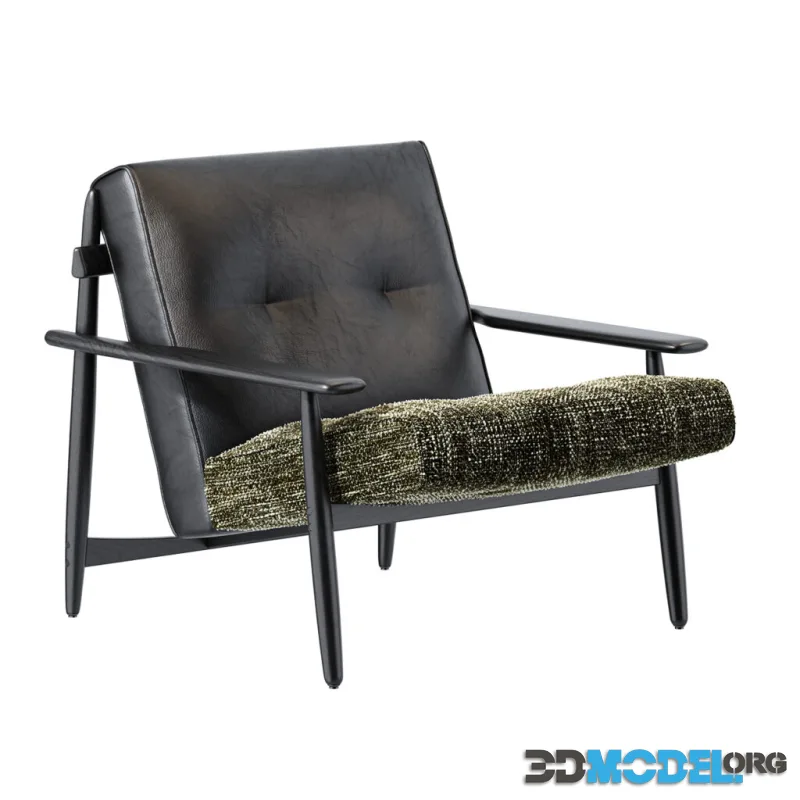 Trio Armchair Leather by Minotti