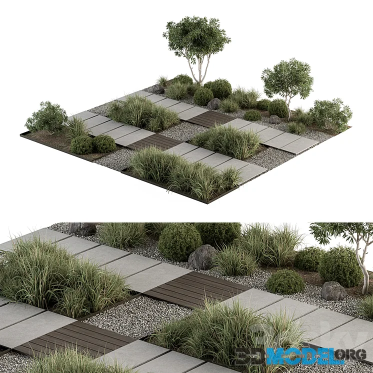 Urban Furniture Architecture Environment with Plants- Set 67