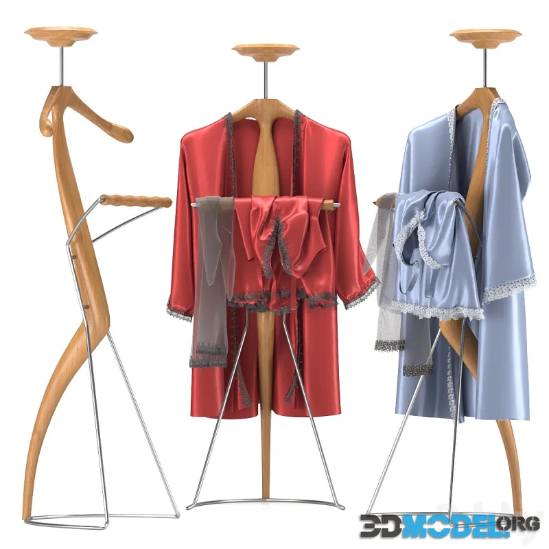 Valet stand Porada Sir-Bis 2 with peignoir and stockings