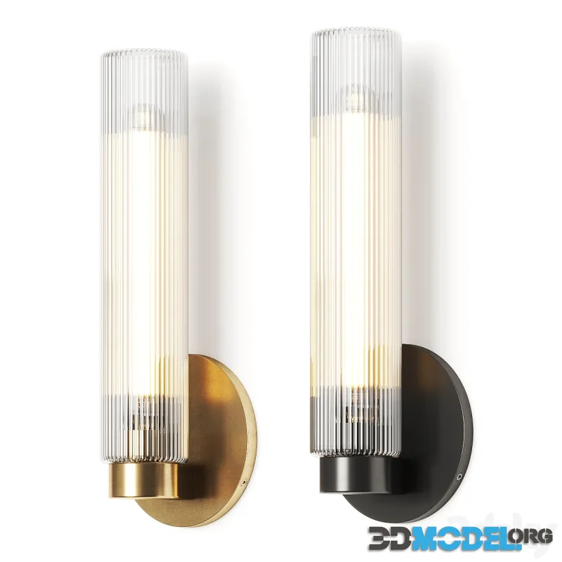 West Elm Fluted Glass Wall Lamp