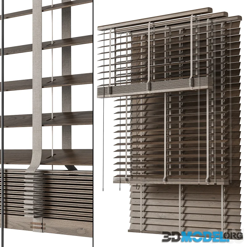 Wooden blinds Set 25