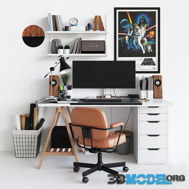 Workplace set with decor Sk_1