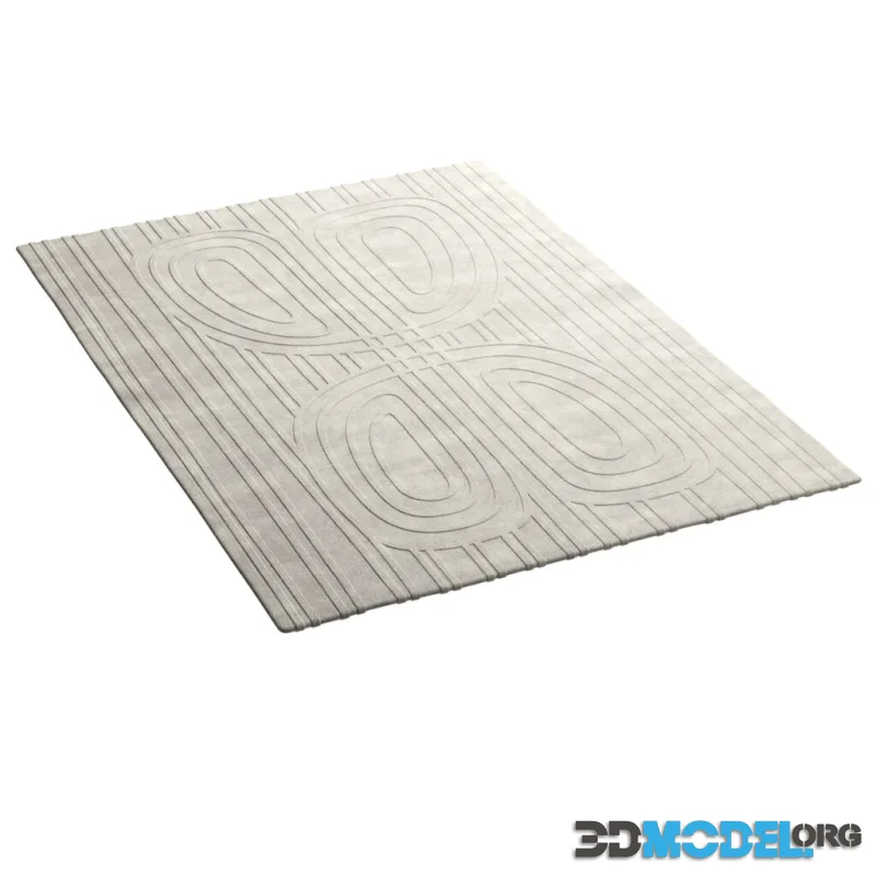 Wrong Eight Beige Rug by Feyyn