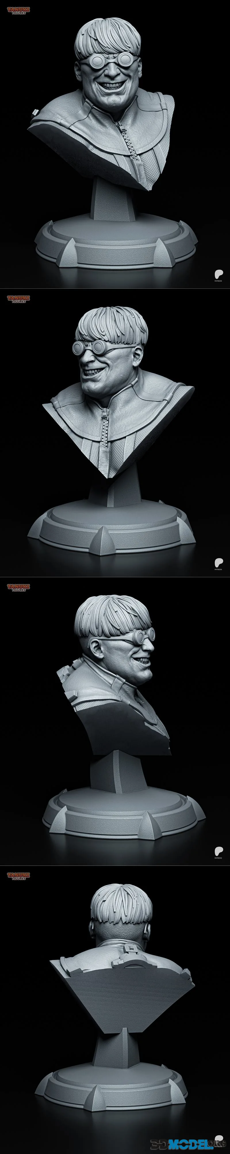 Tanuki Figures - Dr. Octopus - Spider-man Bust – Printable