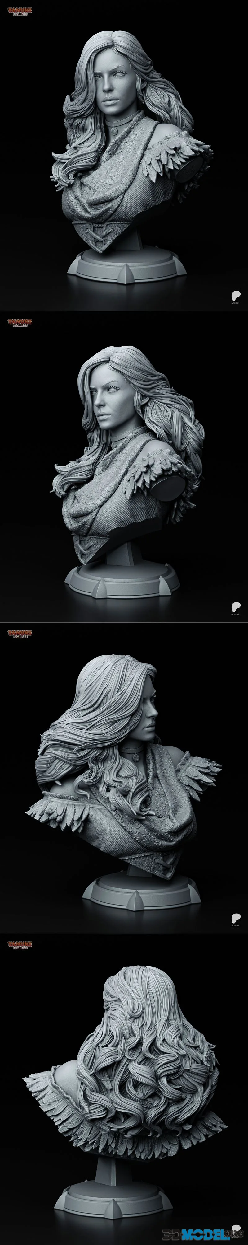 Tanuki Figures - Yennefer - The Witcher Bust – Printable