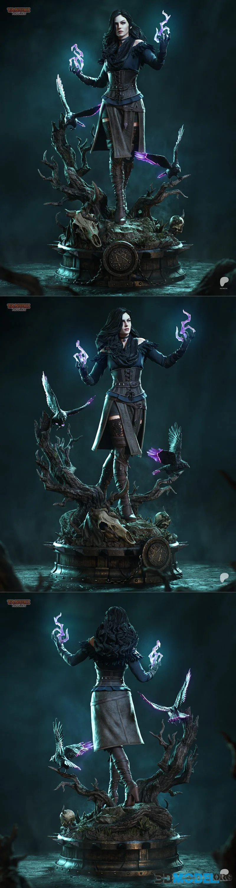 Tanuki Figures - Yennefer - The Witcher – Printable