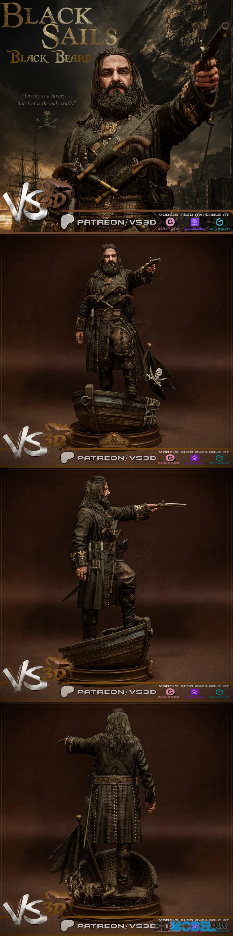 VS3D - Edward Teach - Black Beard – Printable
