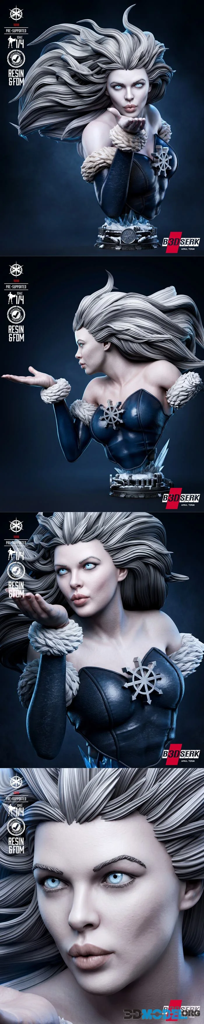 B3DSERK - Killer Frost Portrait Bust – Printable