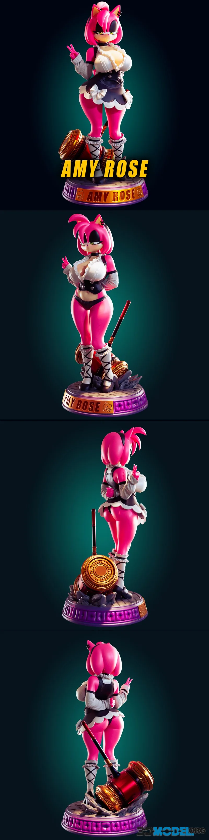 Officer Rhu - Amy Rose Goth Girl – Printable