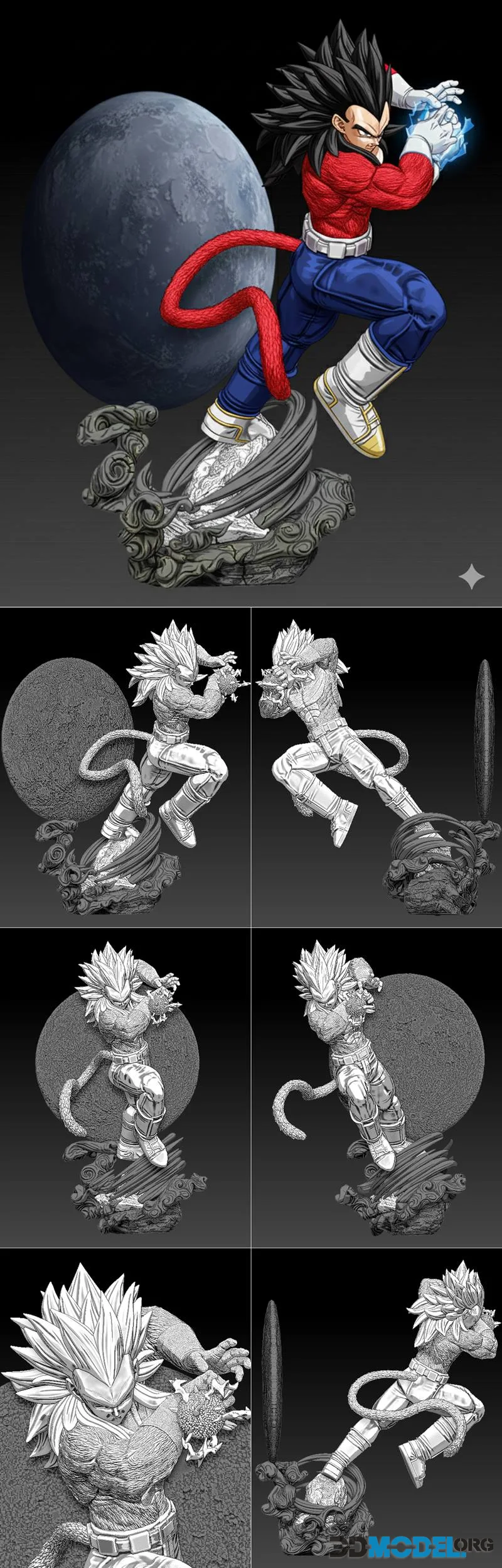 Animetall - Vegeta SSJ4 – Printable