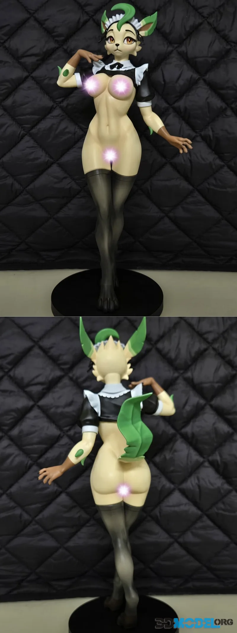 Maid Leafeon Furry Statue – Printable
