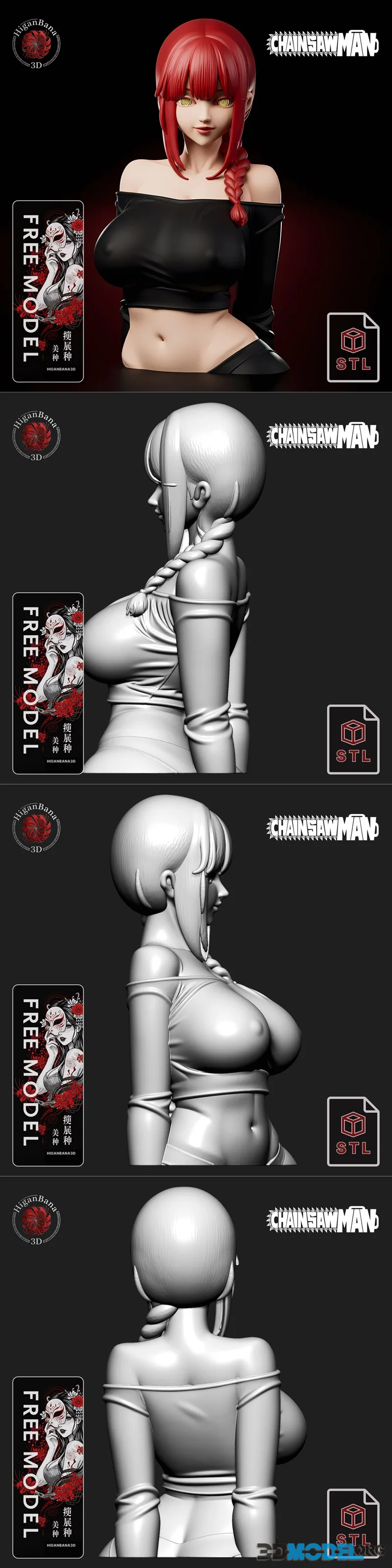 Higanbana3D - Makima (Chainsaw Man) – Printable