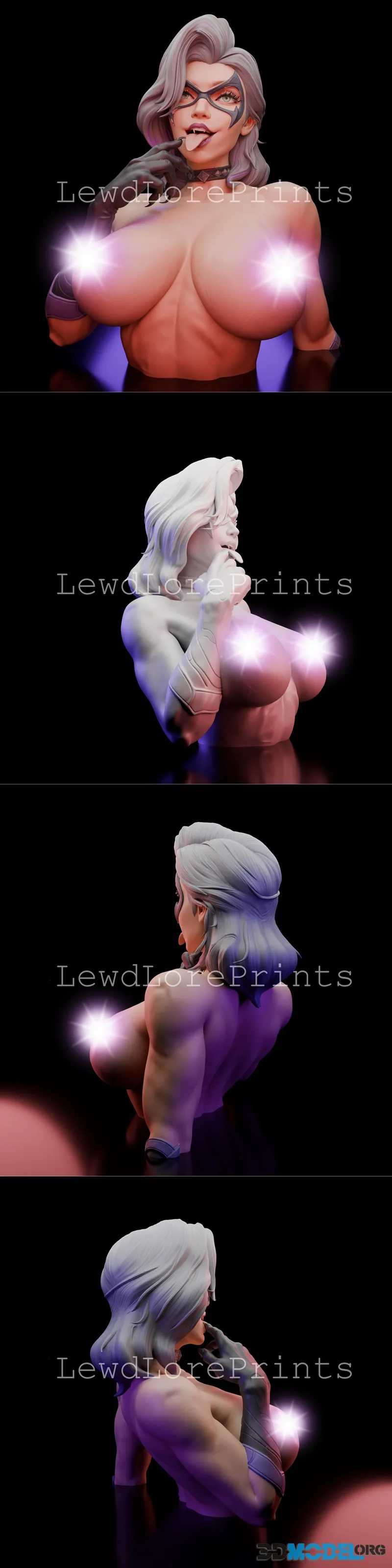 Lewd Lore Prints - Black Cat - Seductive Tease – Printable