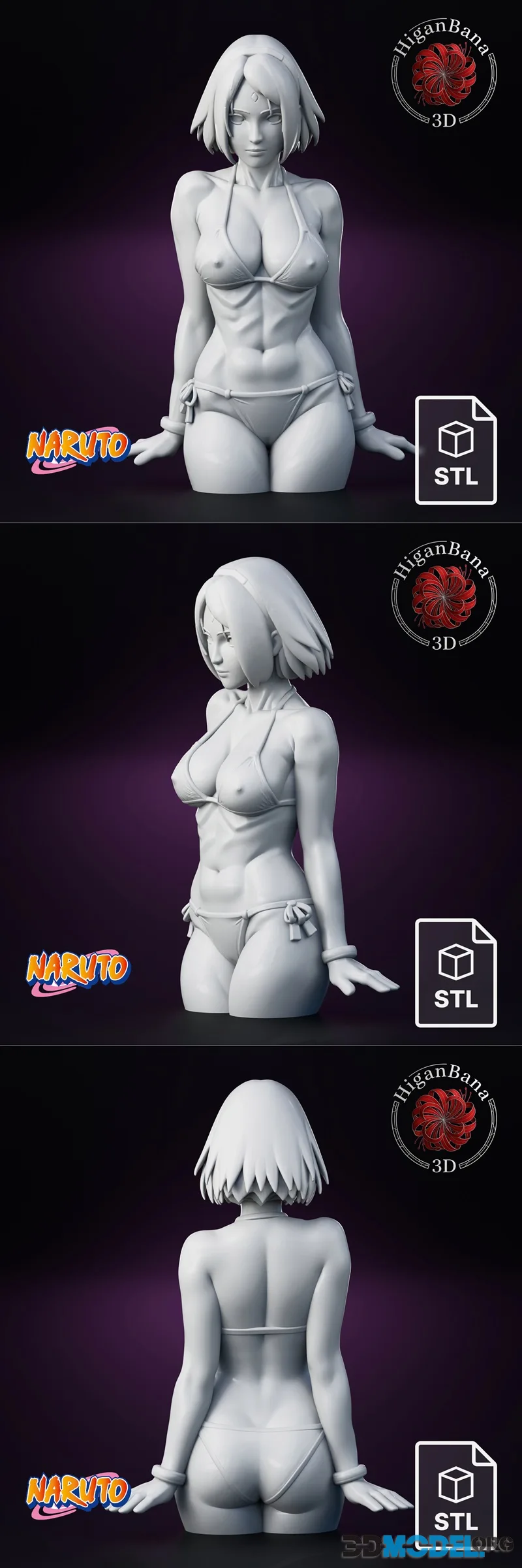 Higanbana3D - Sakura Haruno (Naruto) - Voluptuous Bikini Bust – Printable