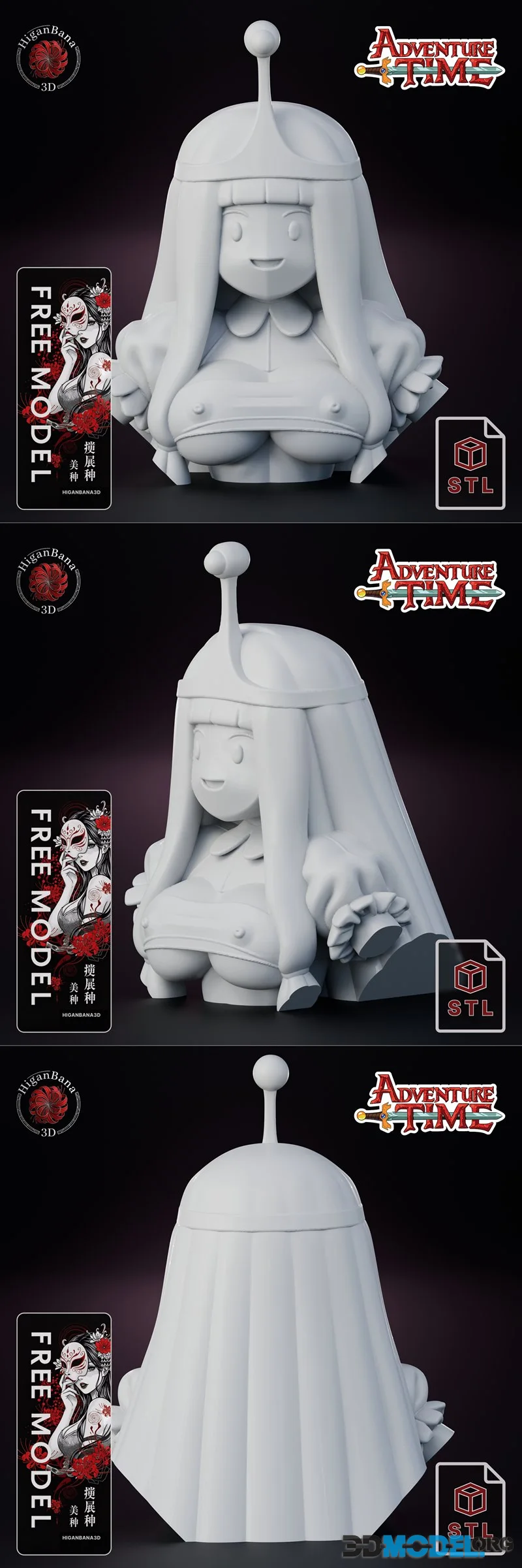 Higanbana3D - Elizabeth Liones (7 Deadly Sins) Bust – Printable