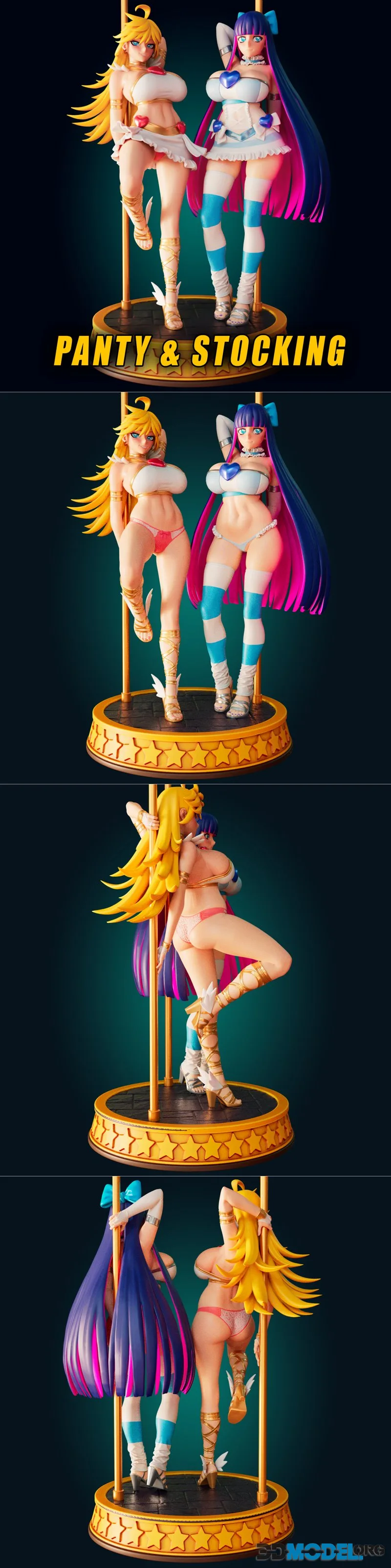 Officer Rhu - Panty & Stocking Super Stacked – Printable