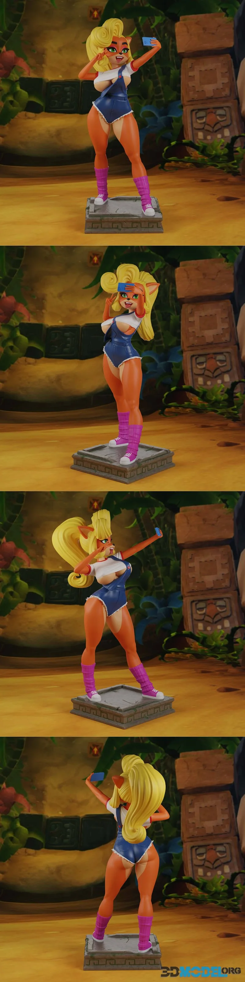 PolyBitsArt - Crash Bandicoot - Coco Bandicoot – Printable