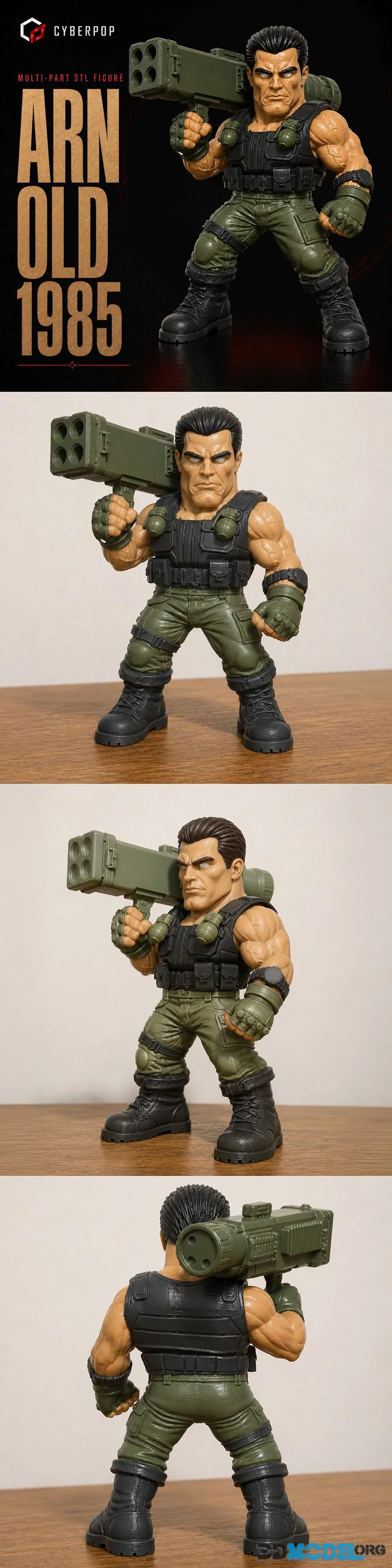 CyberPOP - Arnold Schwarzenegger - Commando-1985 – Printable