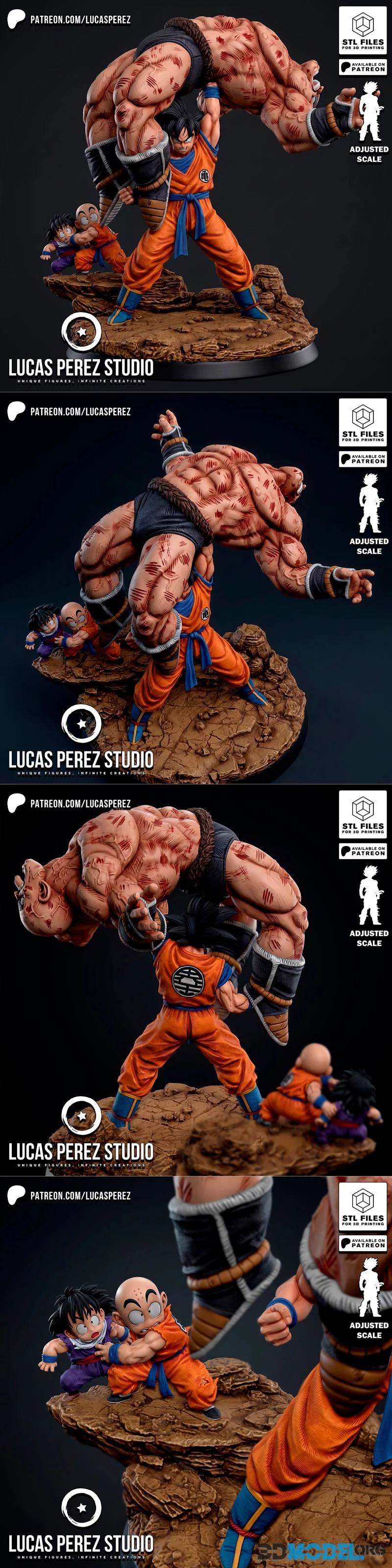 Lucas Perez - Goku vs Nappa - Dragon Ball – Printable