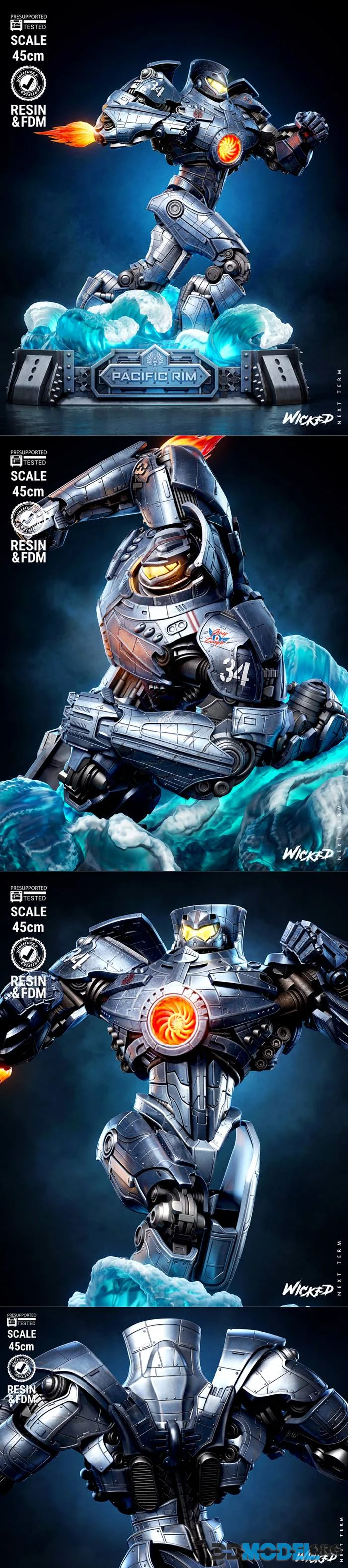 Wicked - Movies Gipsy Danger Sculpture – Printable