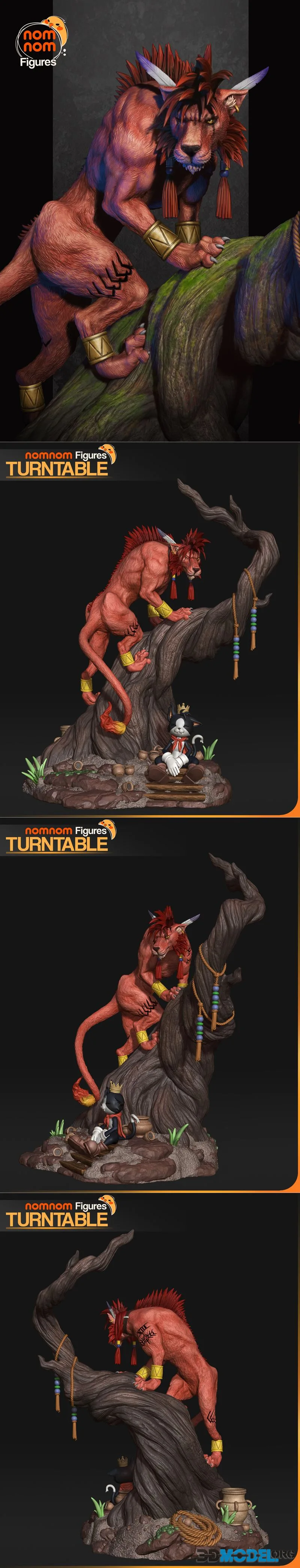 Nomnom Figures - Red XIII - Final Fantasy VII – Printable