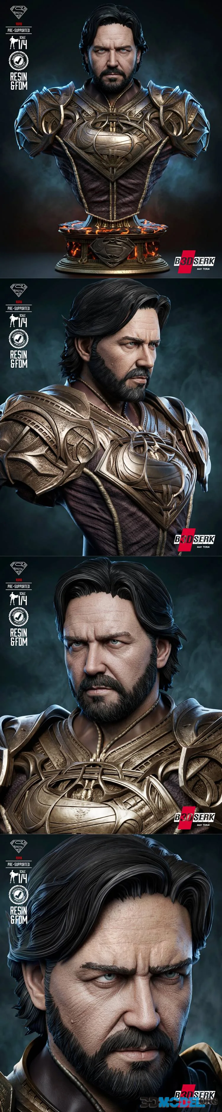 B3DSERK - Jor-El Bust Portrait – Printable