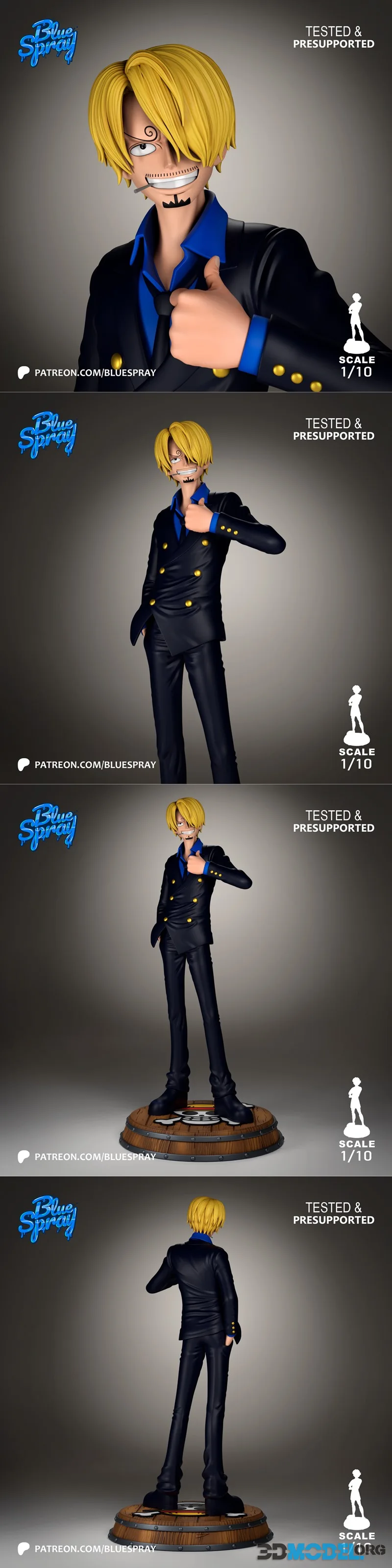 Blue Spray - Sanji - One Piece – Printable