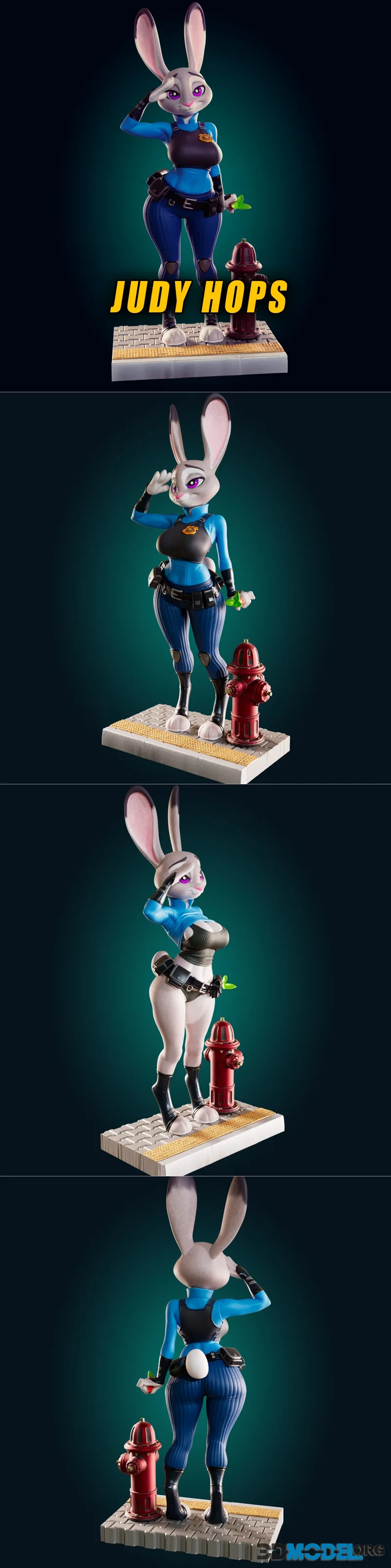 Officer Rhu - Judy Hops Bunny Cop – Printable