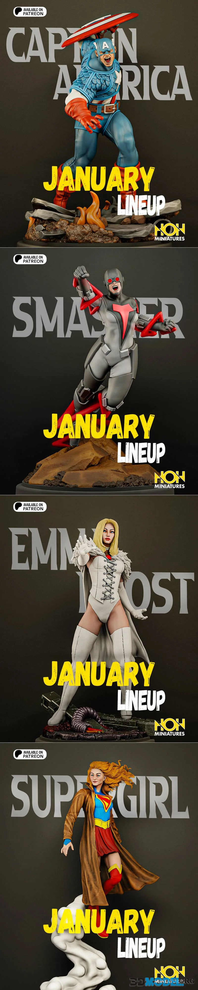 Hall of Heroes Miniatures January 2026 – Printable