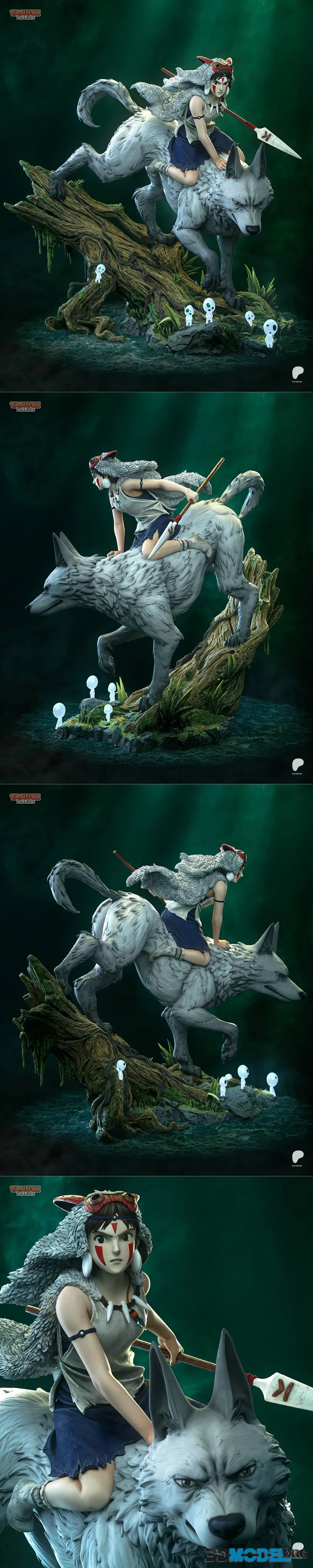 Tanuki Figures - San - Princess Mononoke – Printable