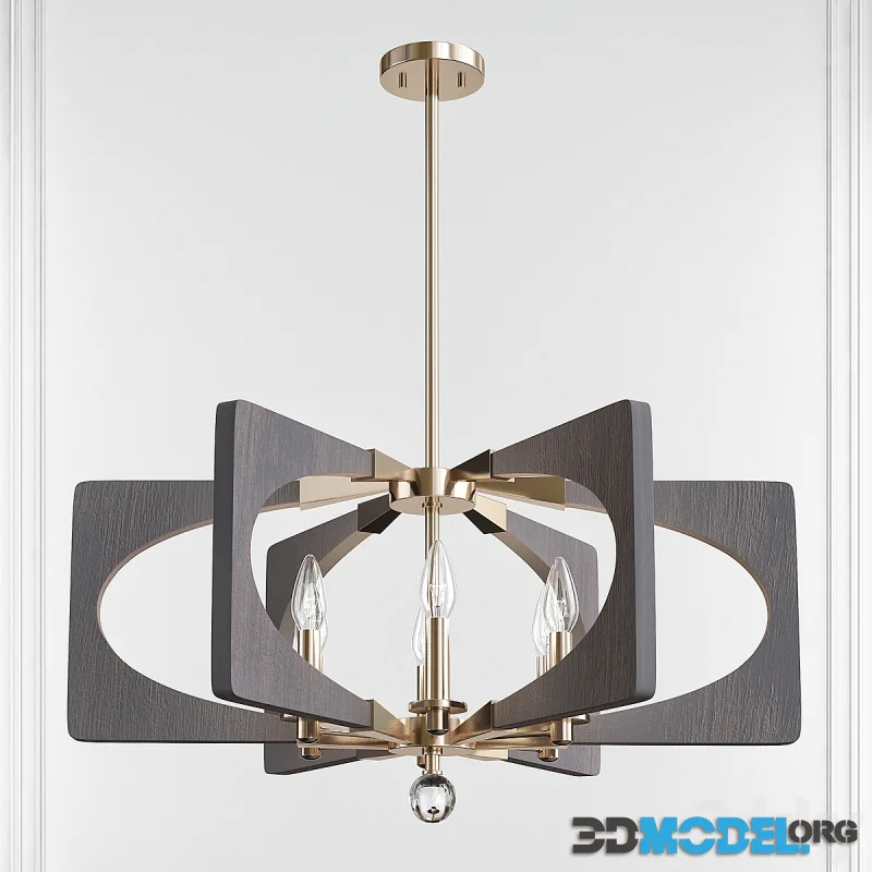 Alscar Driftwood Gray 6 Light Chandelier by Kichler