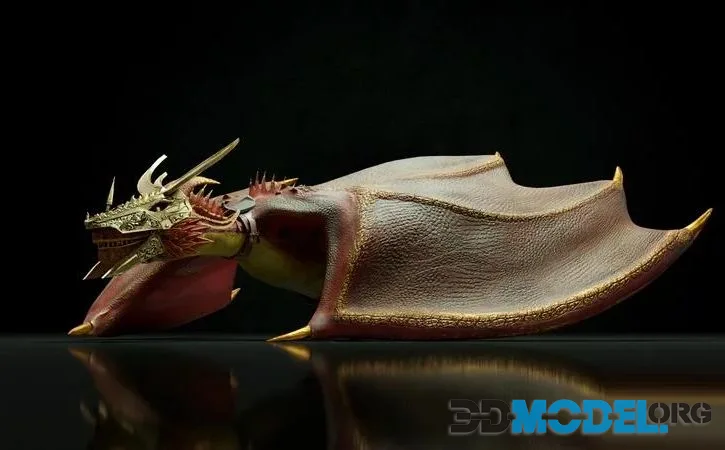 Armored Golden Dragon (PBR)