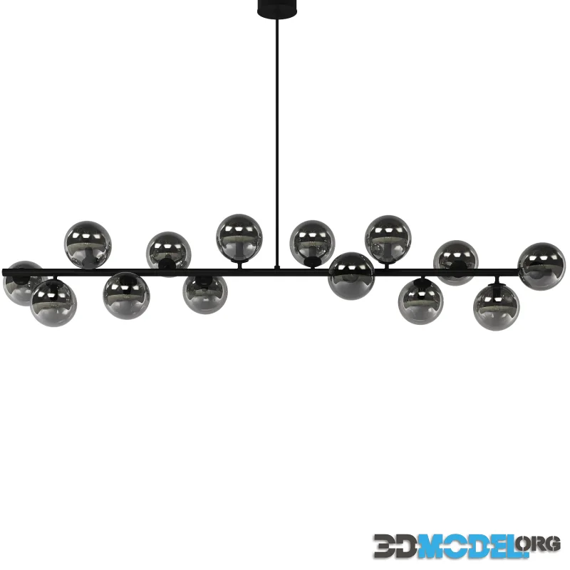 Beacon Lucci Decor Orion 14 Light Pendant in Black Smoke