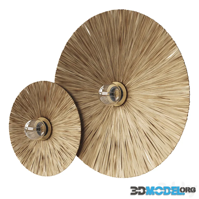 Bra Rafita by La Redoute wall lamp made of Raffia