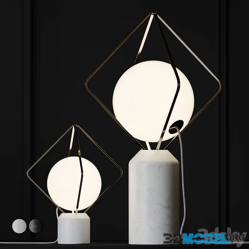 Brokis - Jack O'Lantern Big and Small - White and Black Marble