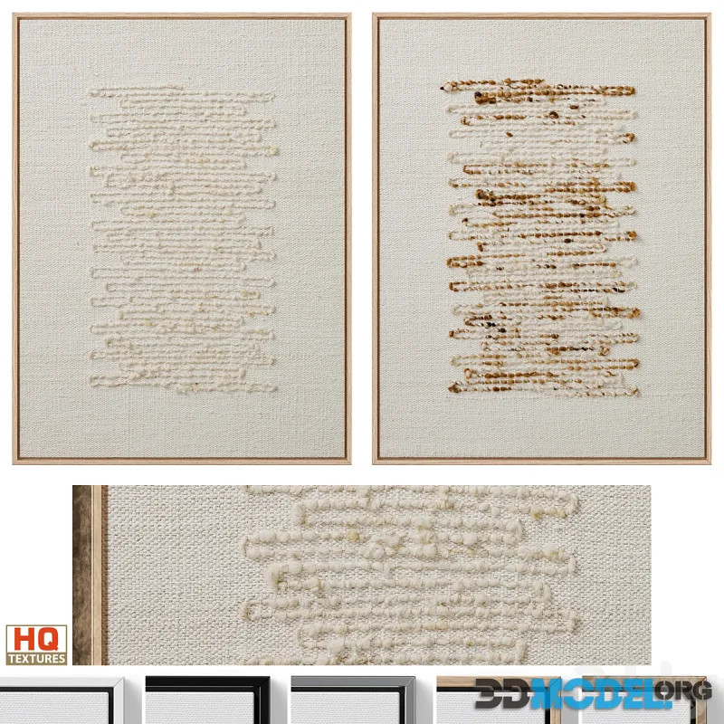 Calm Linen Textural Neutral Wall Art C-828