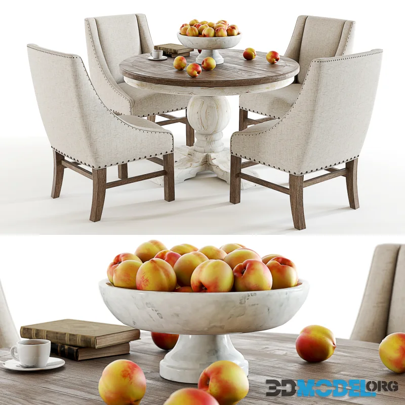 Curation Limited Round Trestle Vintage table set
