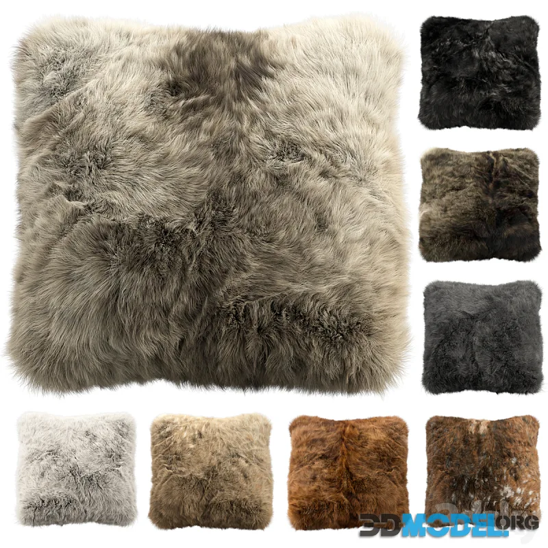 Fur pillow set 2