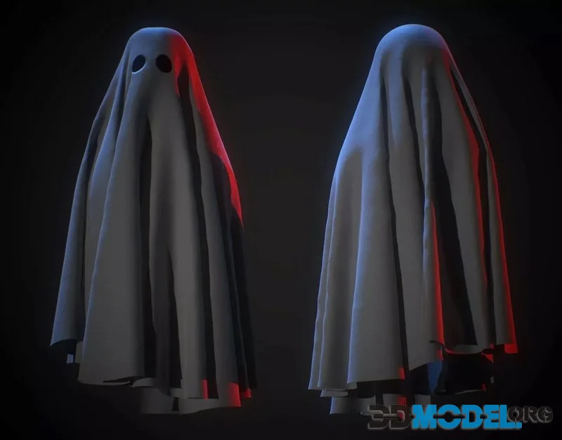 Ghost Cloth low-poly (PBR)