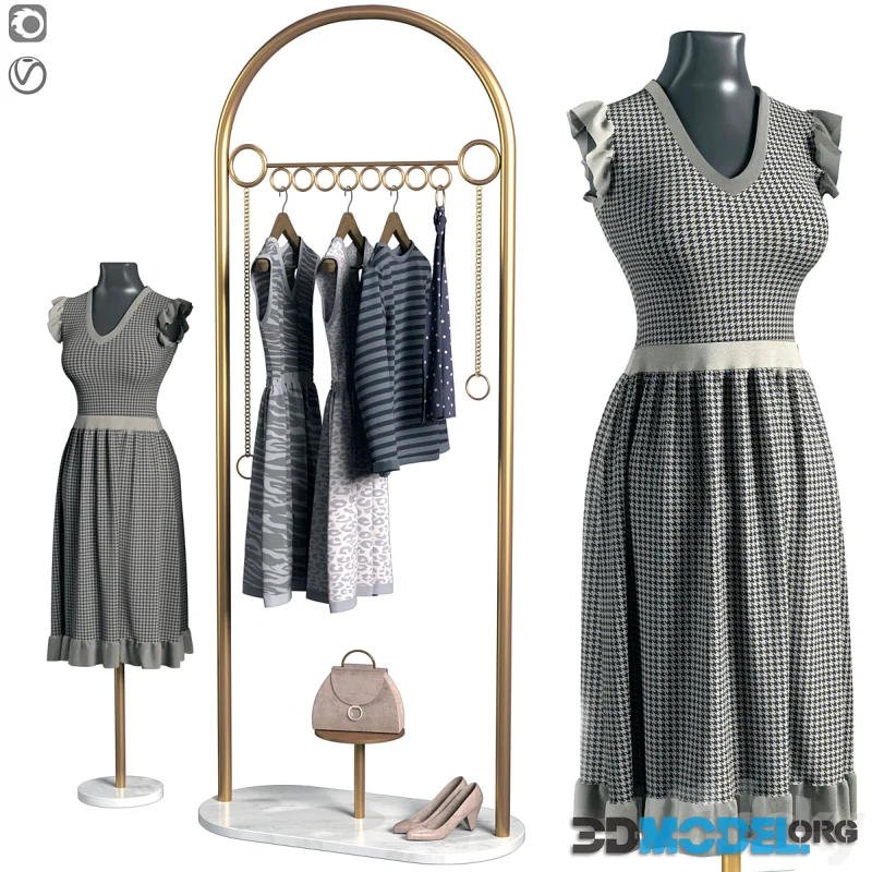 Gold clothing rack